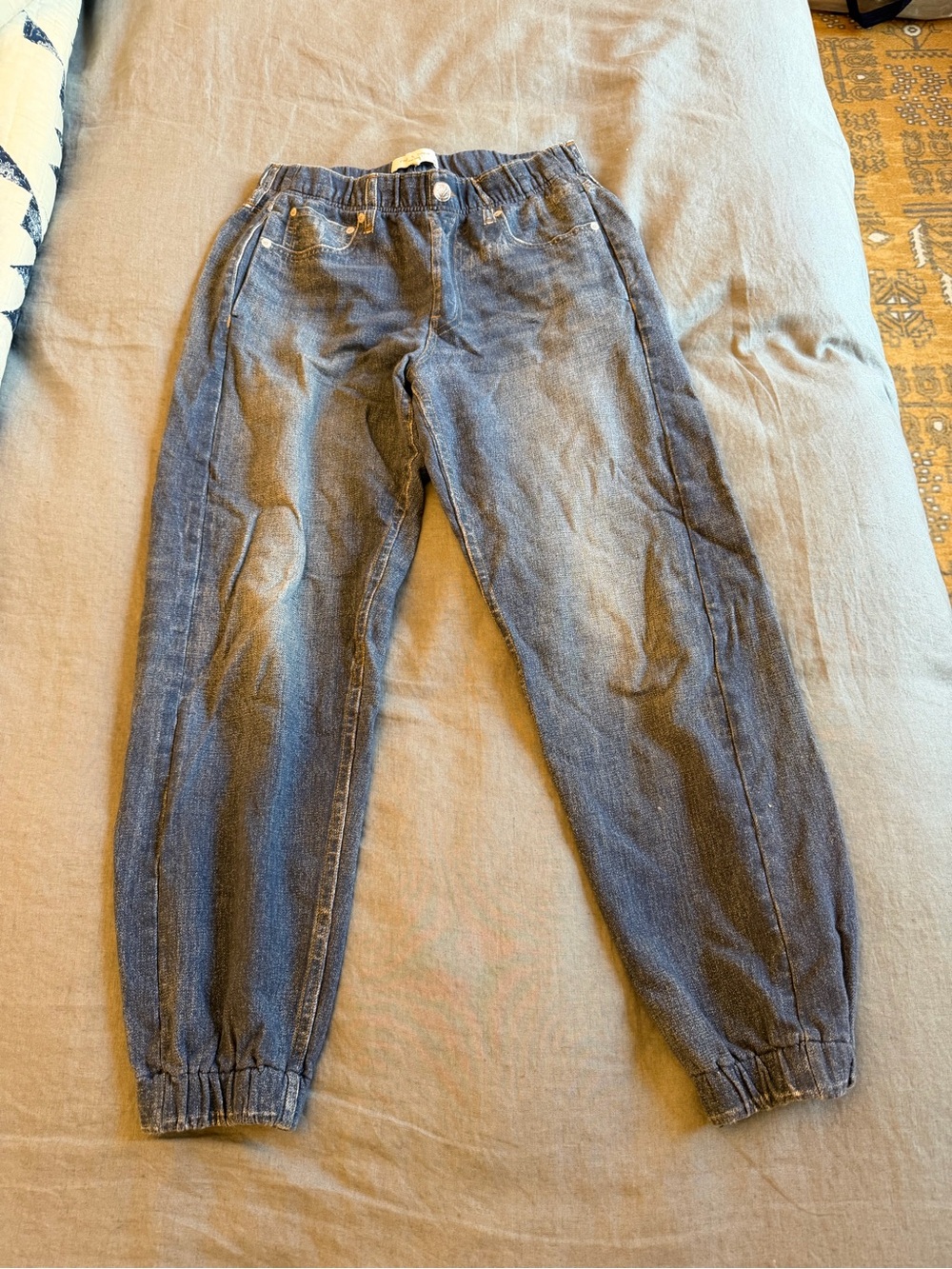 rag & bone Women’s Miramar Elastic-Cuff Jeans in Washed Indigo